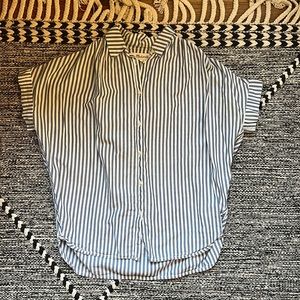 Striped Blue and White Madewell Button down shirt